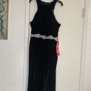 Black Velvet Long Dress